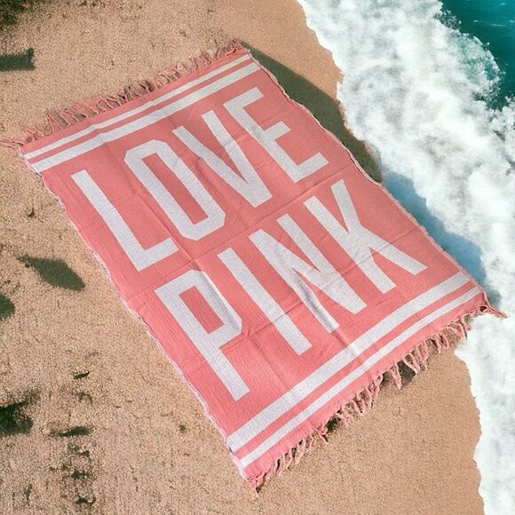 PINK Victoria’s Secret Festival Blanket Love Pink, 50 in. x 60 in. - Picture 3 of 5